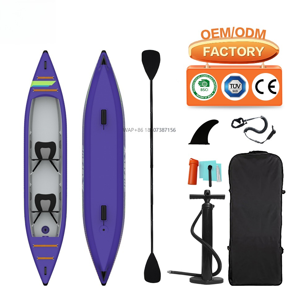Inflatable Kayak 3 Person - Caiaque pesca inflável 2 pessoas piso