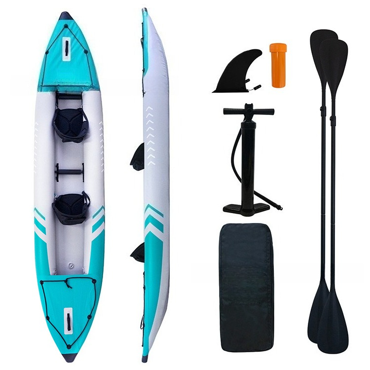 Kayak Inflatable 2 Person - Barco de pesca inflável portátil dobrável