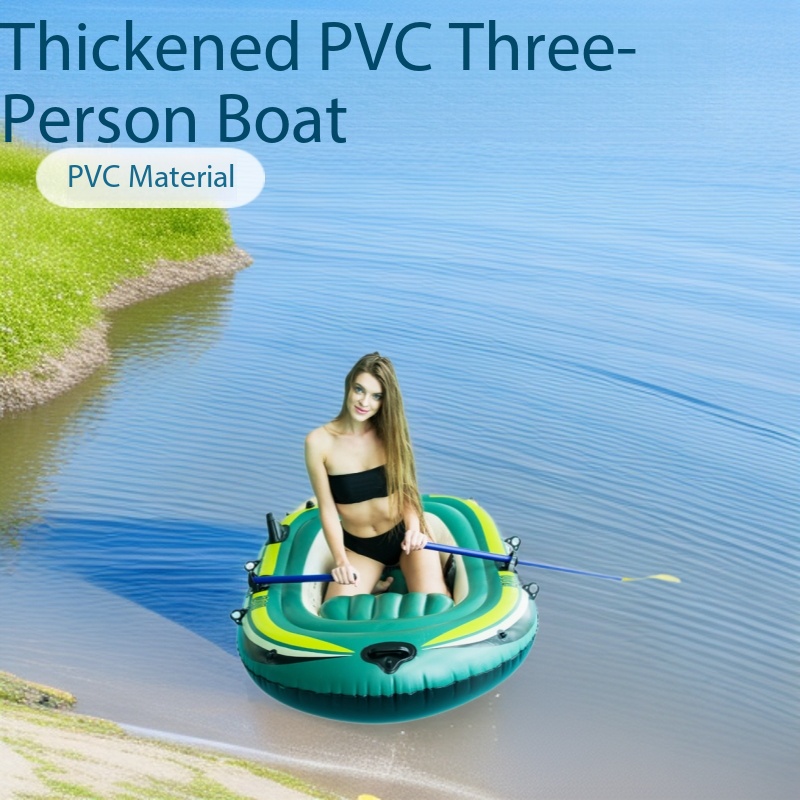 Inflatable Kayak 3 Person - Barco Inflável de PVC Reforçado para