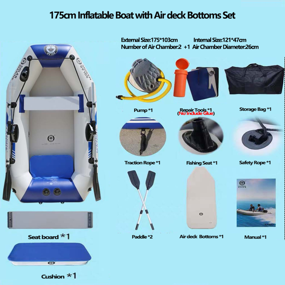 Inflatable Kayak 3 Person - Barco Inflável de PVC de 3