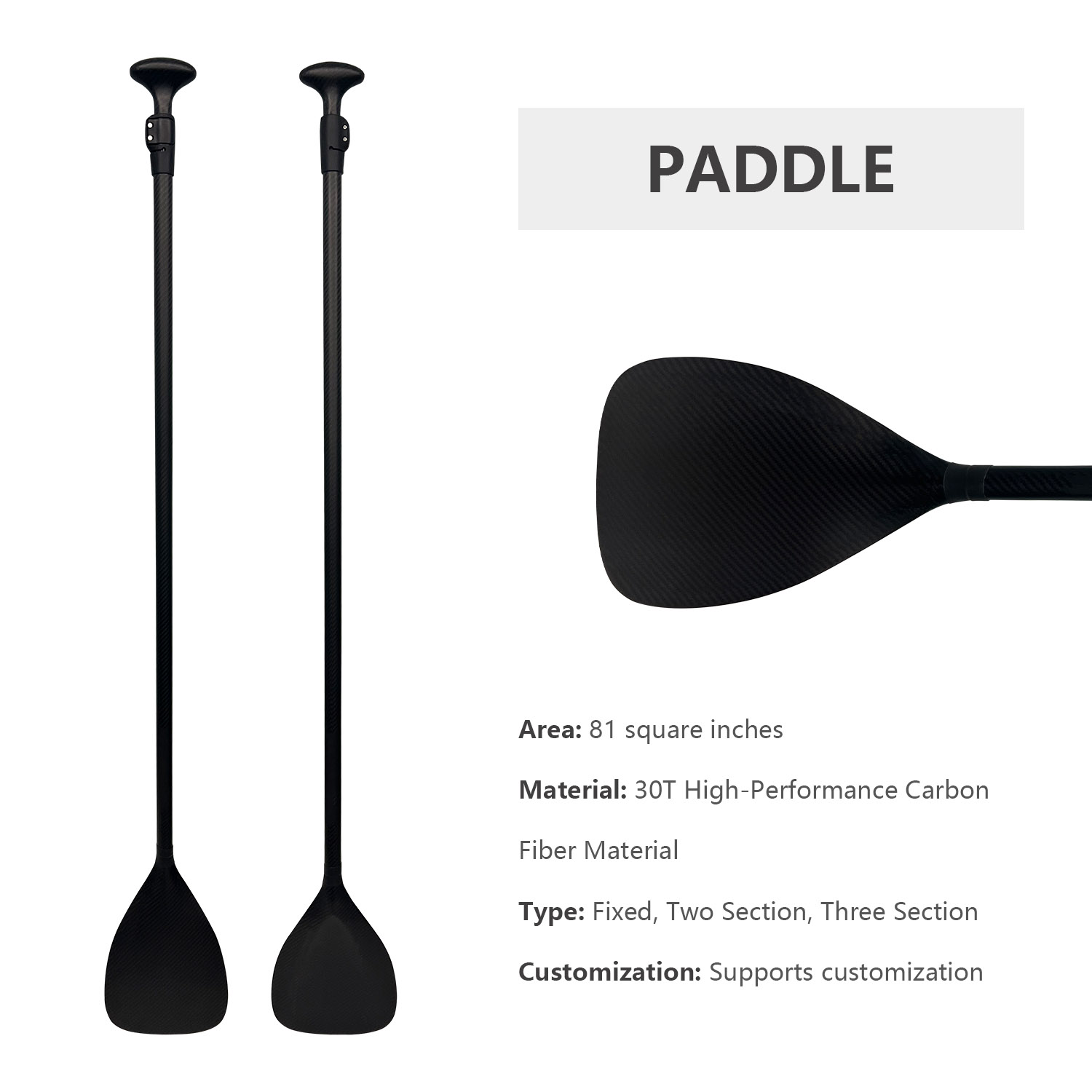 Sup Paddle Carbon Fiber - Remo de Downwind de Alta Qualidade