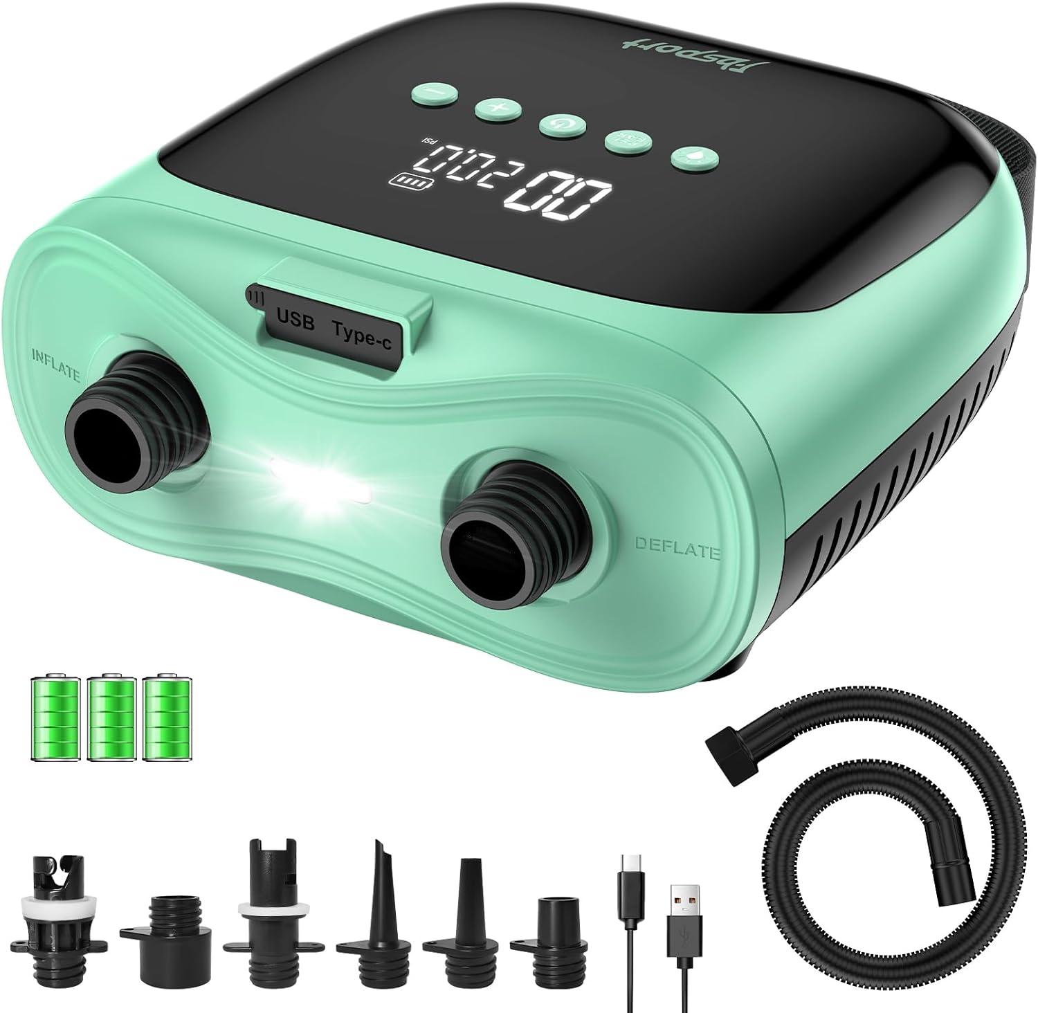 Paddle Board Electric Pump 20Psi - Bomba de Ar Elétrica Recarregável 20PSI