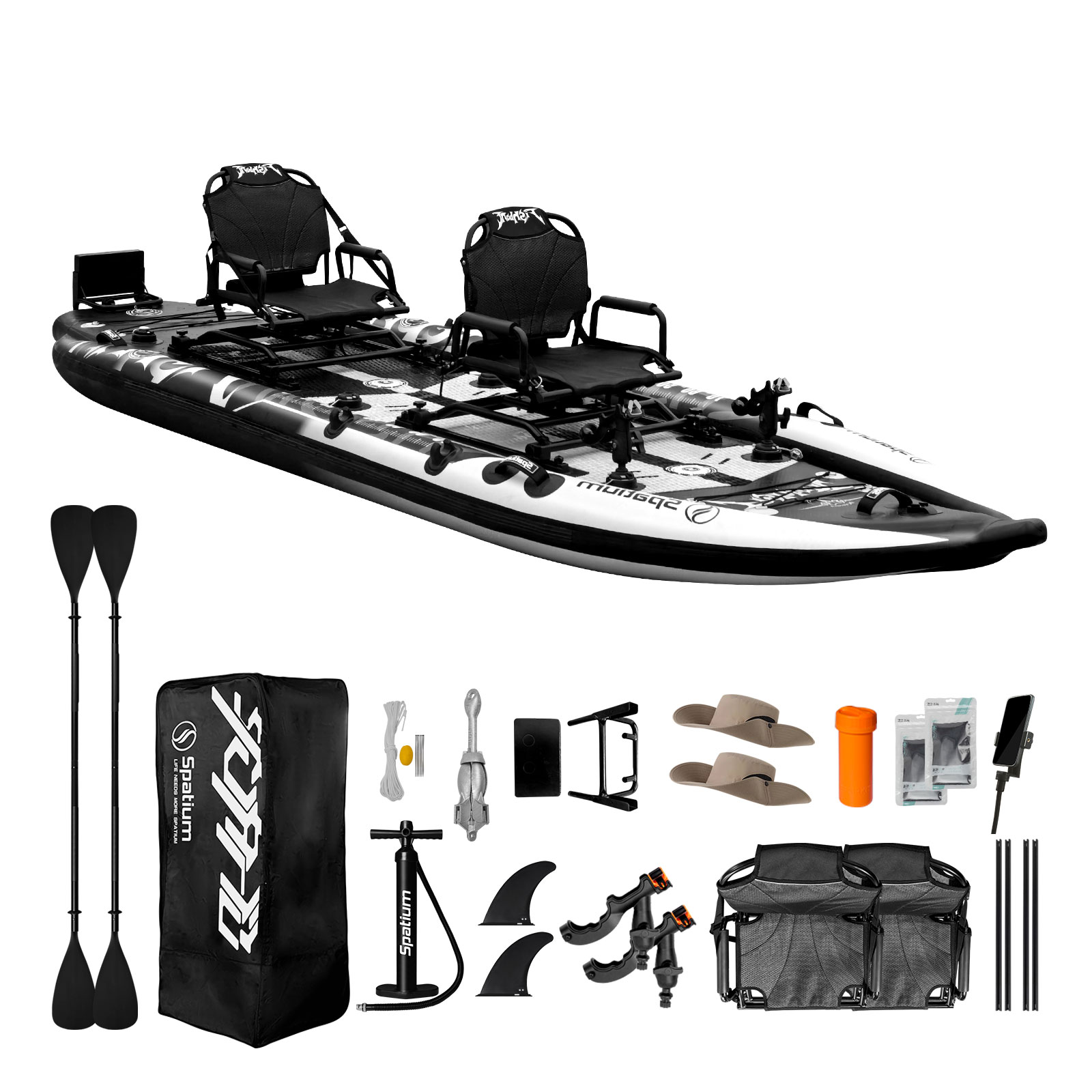Kayak Inflatable 2 Person - Prancha de Pesca Inflável para 2