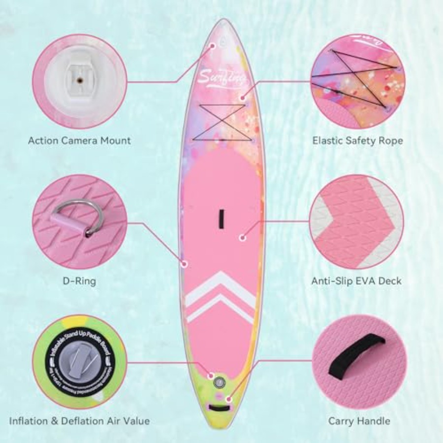 Prancha inflável de stand up p - Paddle Board Backpack avaliação e preço