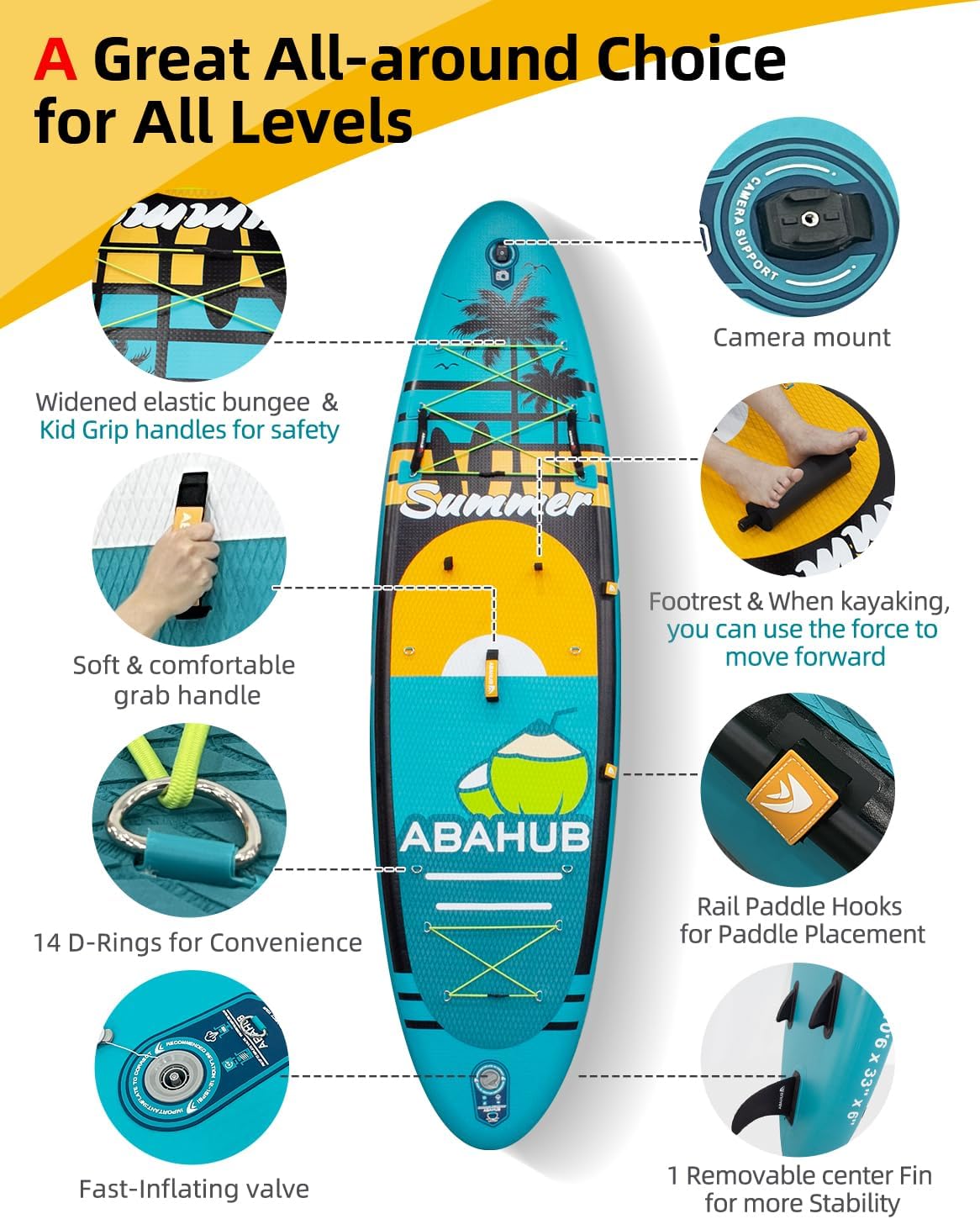 Prancha inflável de stand up p - Inflatable Paddle Board 10.6Ft avaliação e preço