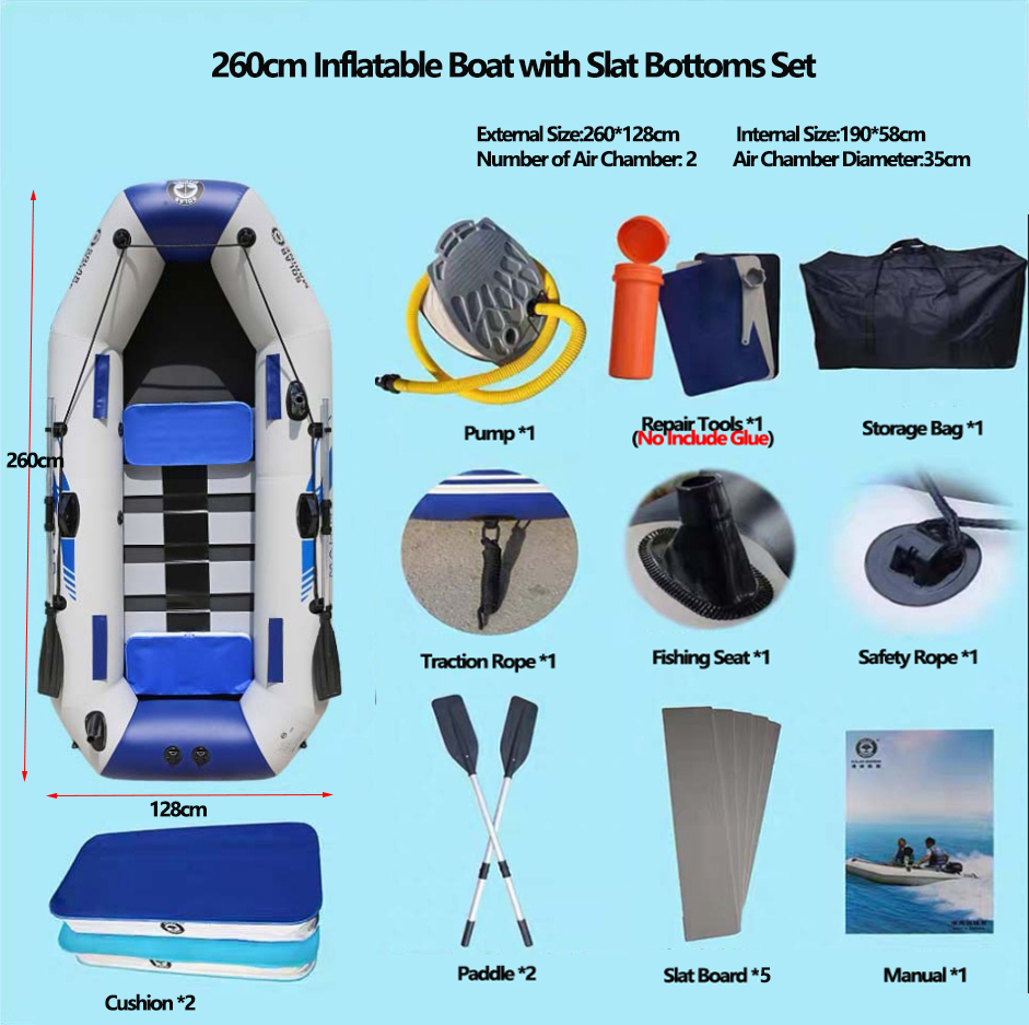 Barco Inflável de PVC de 3 Cam - Inflatable Kayak 3 Person avaliação e preço