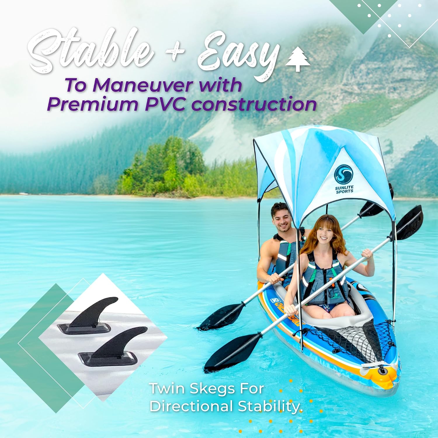 Caiaque Inflável para 2 Pessoa - Kayak Inflatable 2 Person avaliação e preço