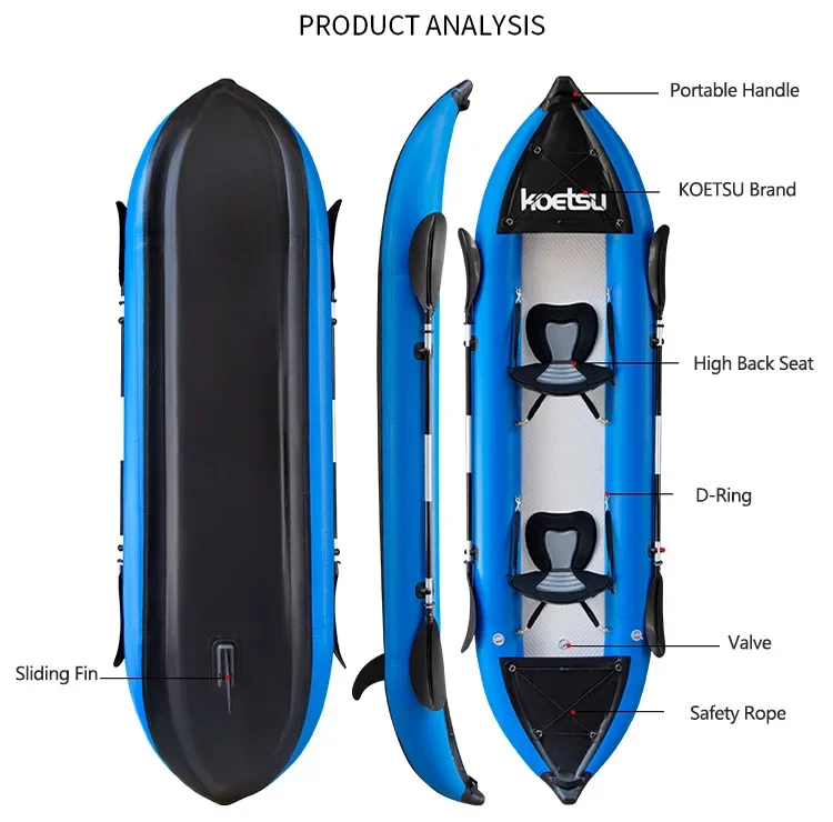 KOETSU 1-2 pessoas inflável pv - Kayak Inflatable 2 Person avaliação e preço